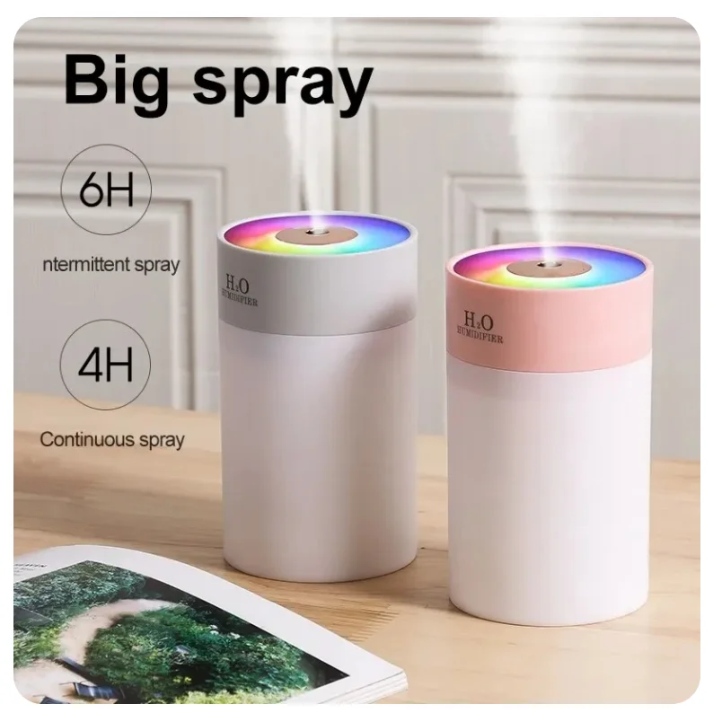 Mini Home Humidifier USB Ultrasonic Aromatherapy Air Humidifier with Romantic Light for Bedroom or Car 260ML