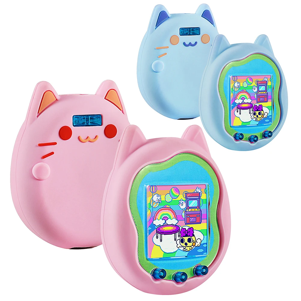 Cute Silicone Case for Virtual Interactive Pet Game Machine Screen Protector for Tamagotchi Uni Cartoon Protective Cover