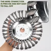 Landscaping Weeding Machine 6/8 Inch Weeder Rotary Weed Brush Joint Twist Knot Steel Wire Wheel Brush Disc Power Garden Tool 2