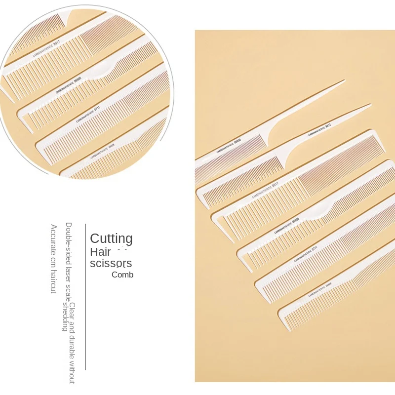Hairdressing Carbon Comb Professional Hairdresser Cutting Comb Anti Static Hair Comb Haircut Tools Barber Hair Styling Comb 6