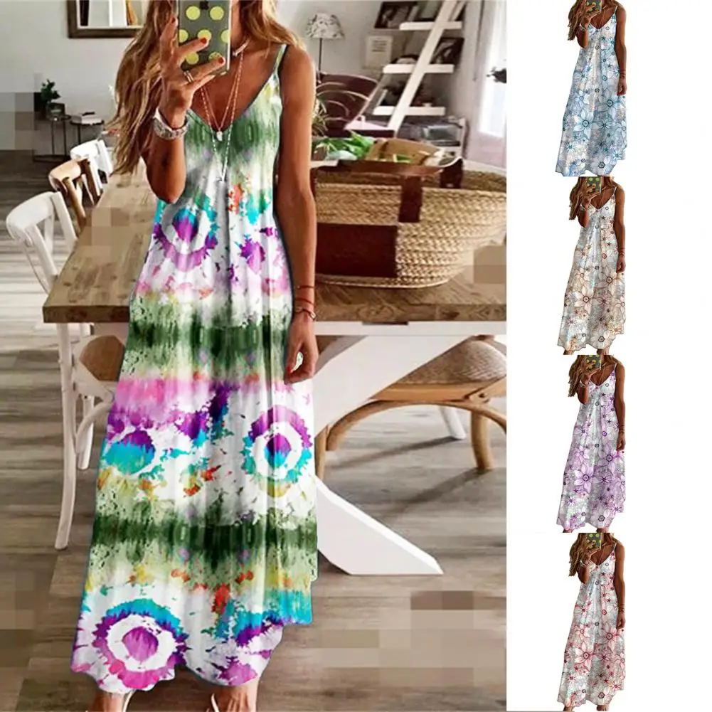 

Удобное женское платье на бретельках, летнее платье-пуловер, прочное платье со средней талией на бретельках