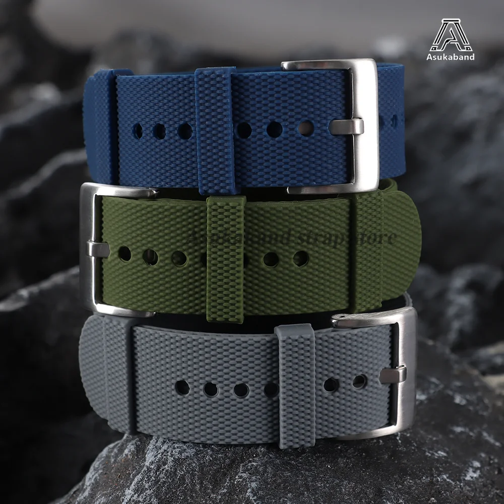 Premium Waterproof Silicone Sport Watch Band - Soft Rubber Strap