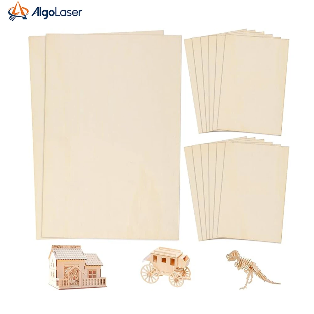 Paquet de 10 feuilles de tilleul pour artisanales-30x30cm feuilles de contreplaqué de 3mm d'épaisseur avec Surfaces lisses-plaques de bois inachevés découpées au Laser