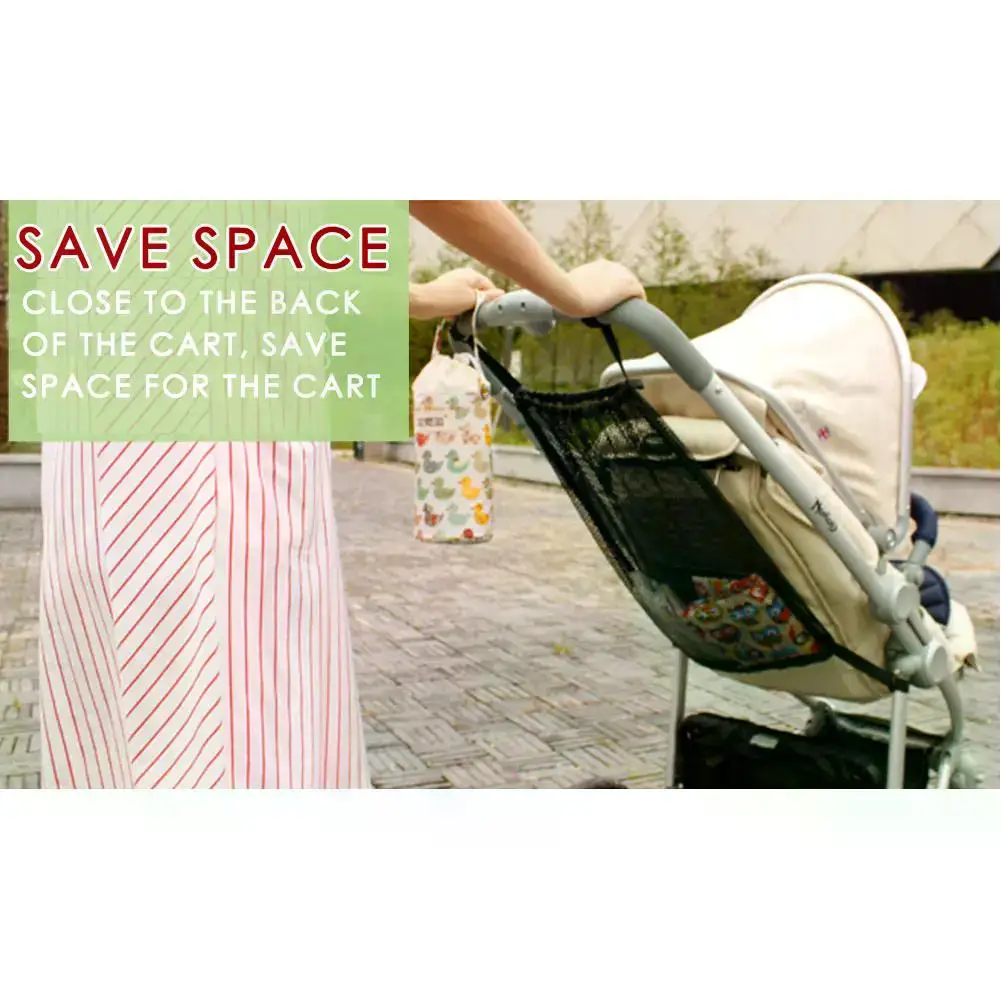 Description Picture 3 of itemBaby Stroller Bag Hanging Net Bags Portable Large Capacity Pram Storage Pocket Infant Products Organizer Stroller Accessories