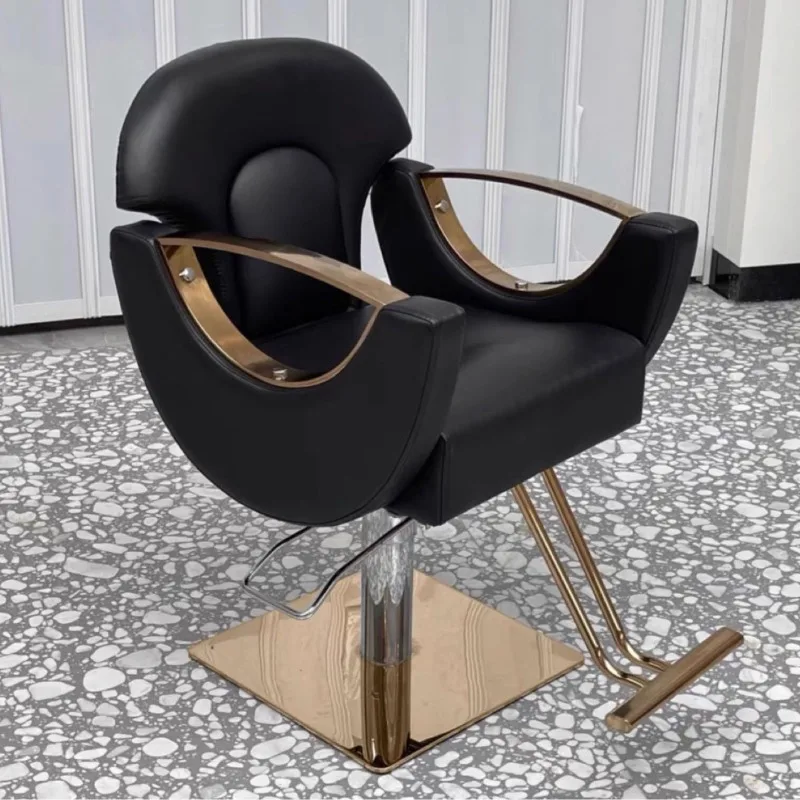 Swivel Recliner Barber Chair Hair Salon Facial Cosmetic Metal Barber Chair Ergonomic Stool Silla Giratoria Luxury Furnitures