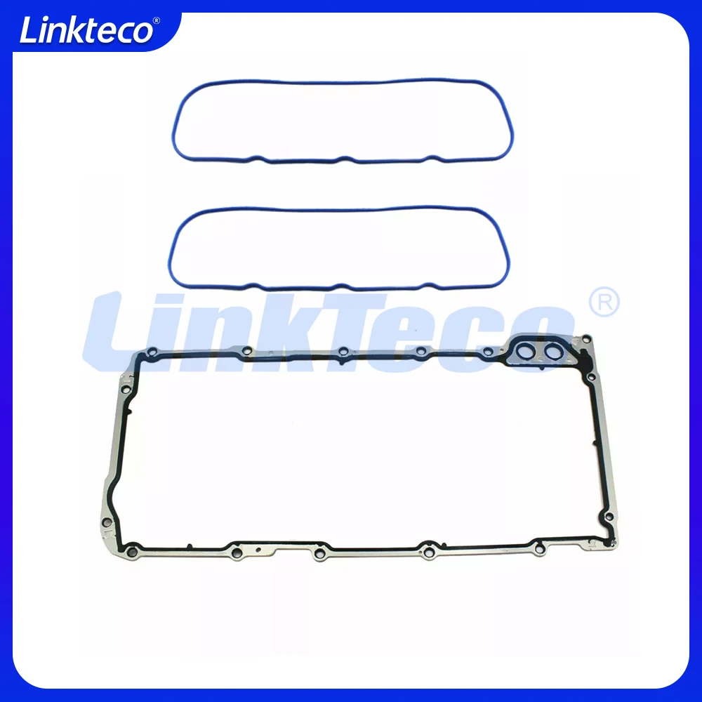 Engine Lower Timing Oil Pan Exhaust Gasket Set For 99-10 GM CHEVROLET SILVERADO GMC LS1 LS2 LS3 LS4 LS5 LS6 4.8L 5.3L 5.7L 6.0L