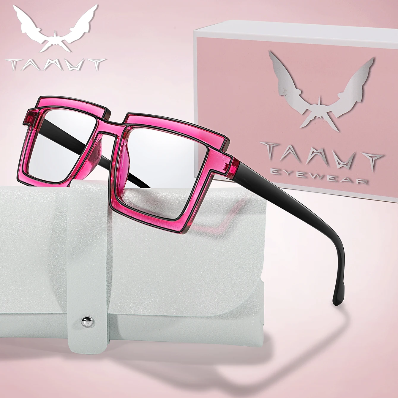 Oversize Cycling Sunglasses Women Trendy Square Fashion Transparent Shades