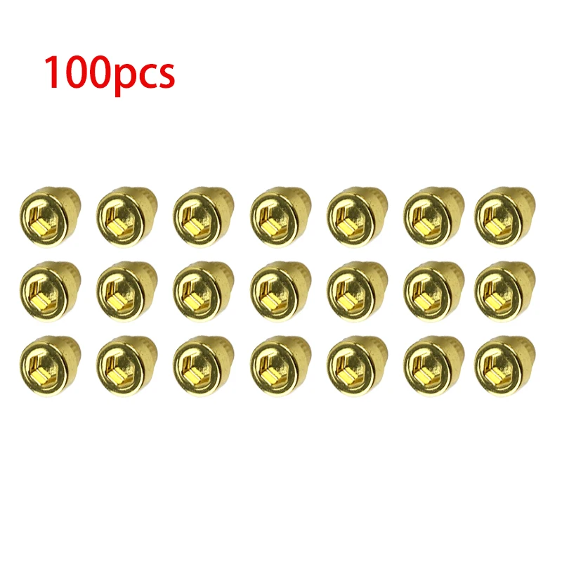 NEW 100pcs Car Wheel Rim Lip Rivet Nail Stud Decoration for 7.2mm Hole Gold