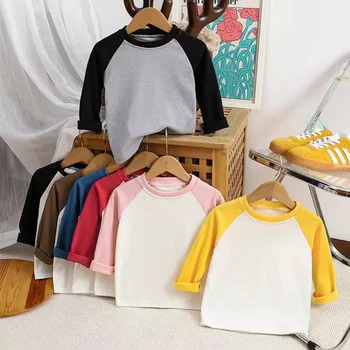 Kids Solid Long Sleeve Tee 1