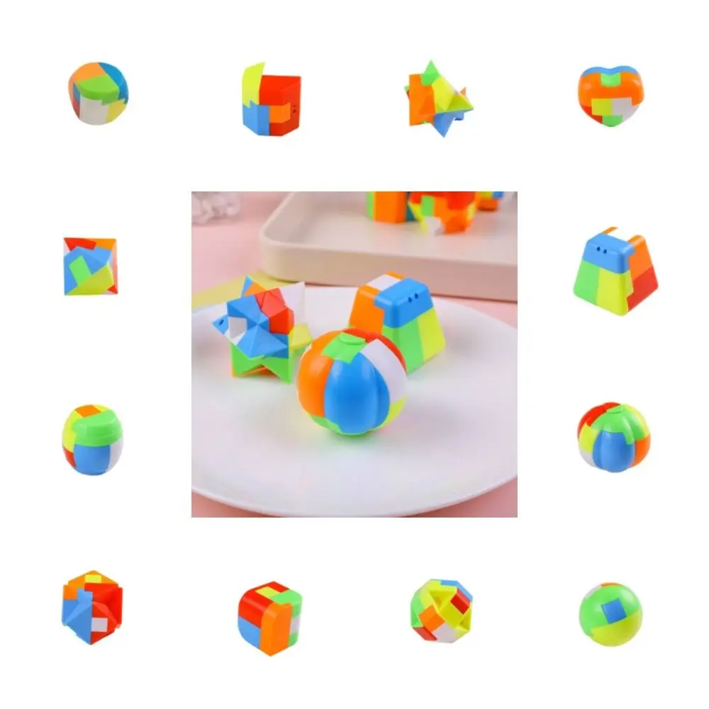 

Colorful Multi-shape Luban Lock Toys Intelligence Development Toy Polyhedron Brain Teaser 3D Puzzle Montessori Educational