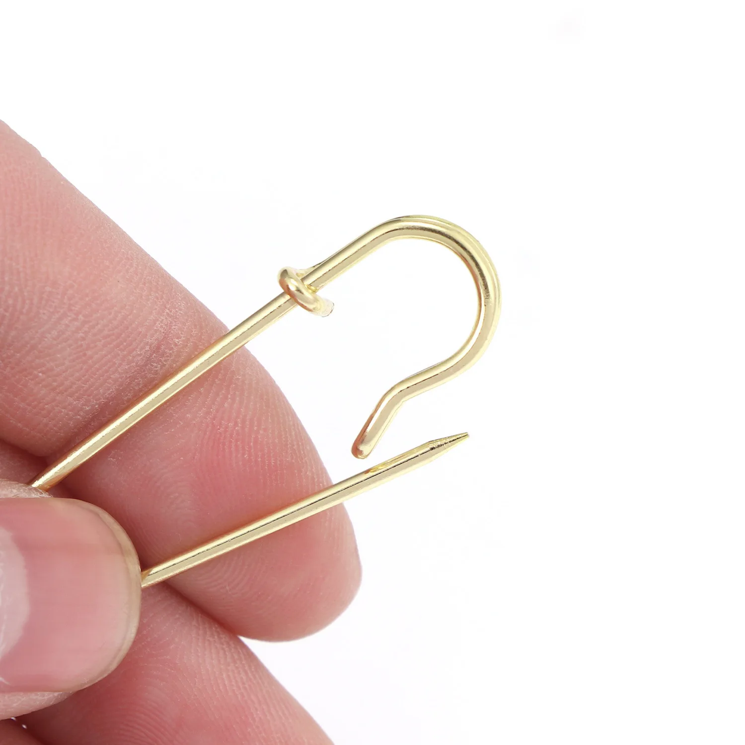 Description Picture 6 of item20Pcs 50mm Metal Safety Pins Silver/Gold/Black Large Safety Pin DIY Craft Sewing Tools Wedding Brooch Apparel Accessories