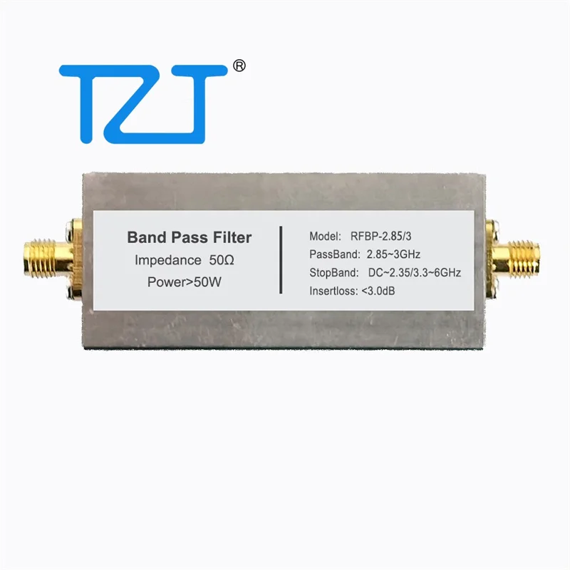 TZT 2.85-3GHz/3.65-3.75GHz/4.9GHz/3.4GH 대역 통과 필터 BPF(SMA 암 커넥터 포함) 50ohms 임피던스 고품질 RF 액세서리