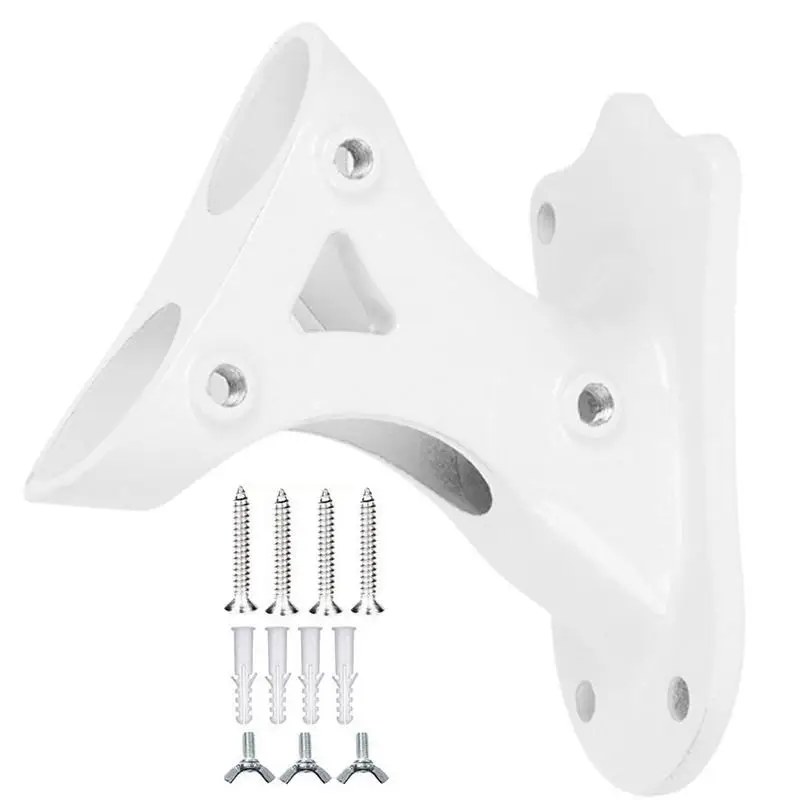 Flag Mount For House Double-Hole Mounting Brackets Flag Pole Base Metal Base Stand Heavy Duty Wall Mount For Outdoor Use