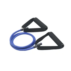 Enhanced Resistance Bands with Handles for Home Strength Training - Adjustable 5-Level Set for Men and Women (Blue 25LB)