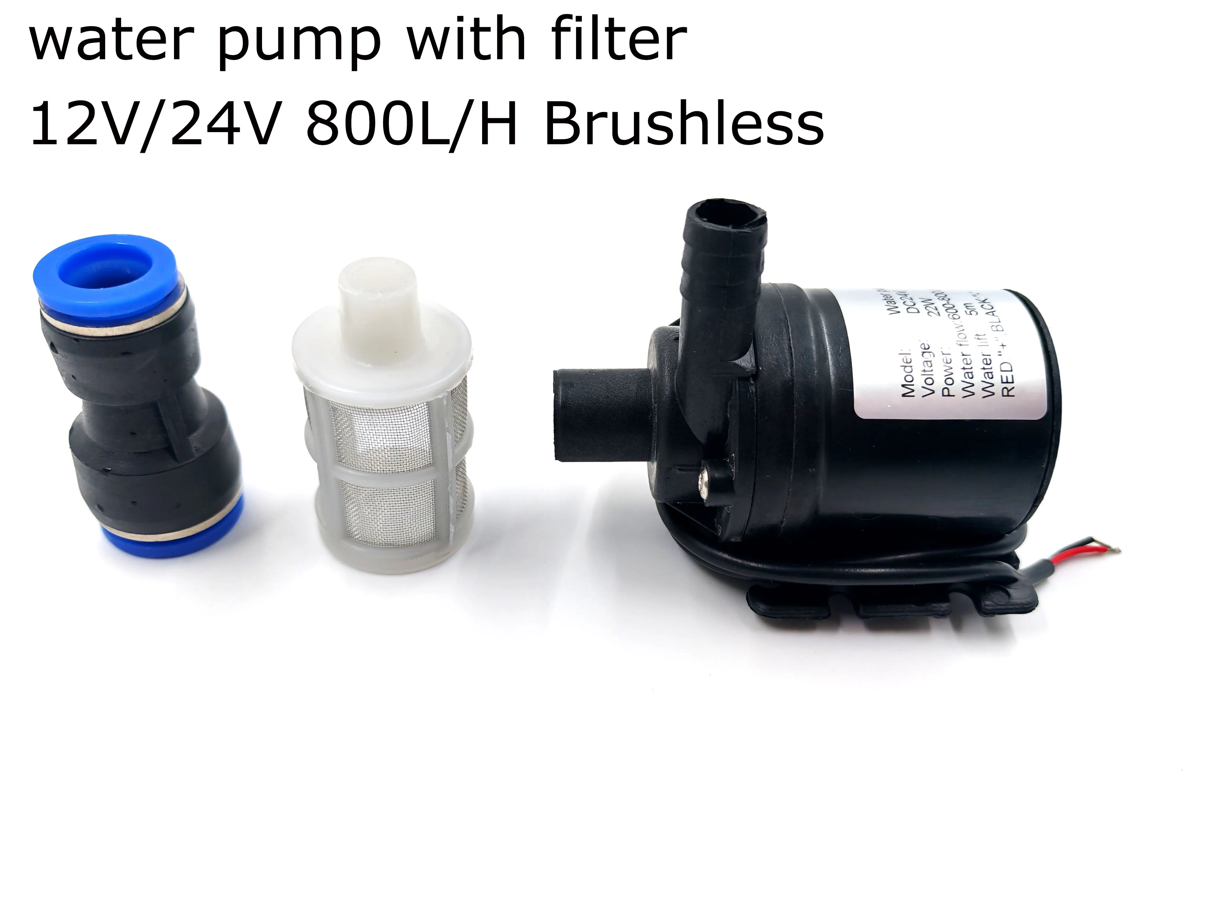 ปั๊มน้ํากรอง MINI DC 12 V/24 V 800L/H มอเตอร์ไร้แปรงดําน้ํา Aquarium ปั๊มน้ําน้ําพุถังปลา Garden 1