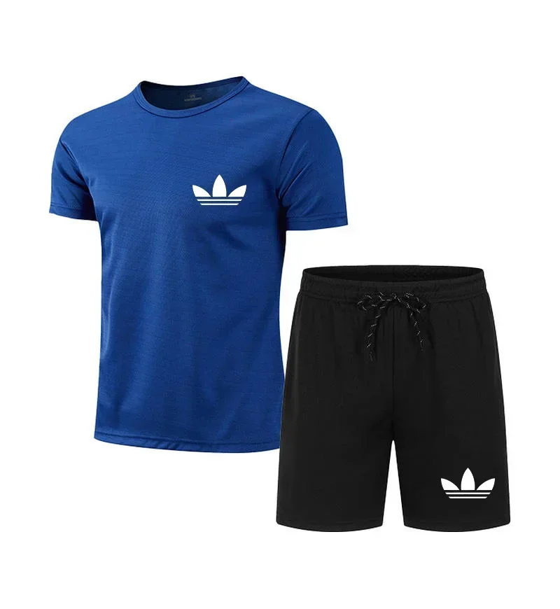 summer new men's brand set fashion quick drying sportswear short sleeved t shirt+sports shorts casual clothing jogging Summer New Men's Brand Set Fashion Quick drying Sportswear Short sleeved T-shirt+Sports Shorts Casual Clothing Jogging 4