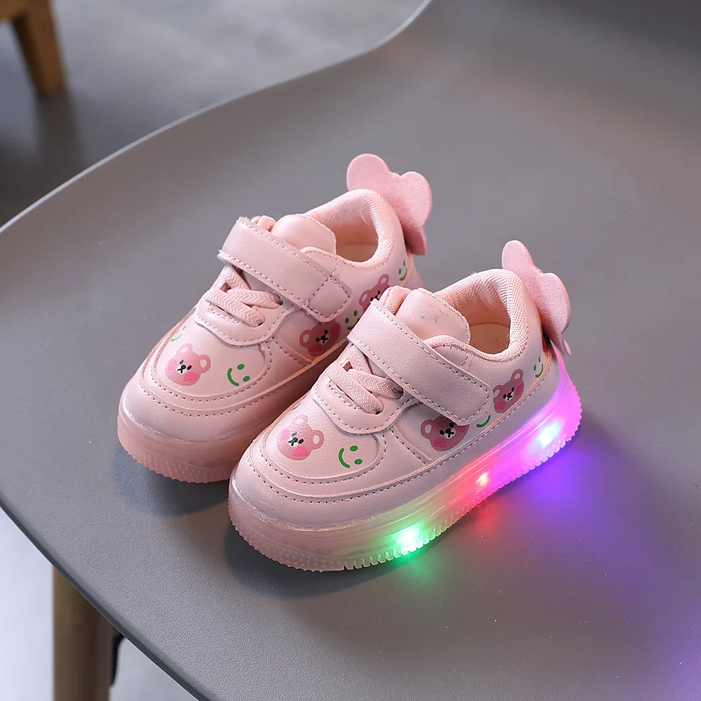 Children Led Skate Shoes Cute Cartoon Lighted Casual Shoe