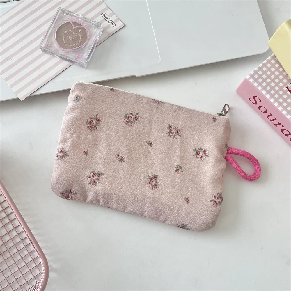 Damen Geldbörsen Korean Floral Countryside Style Süße Kawaii Geldbörsen Tragbare Lippenstift ID Schlüssel Aufbewahrungstasche Kosmetiktasche – Detail 21