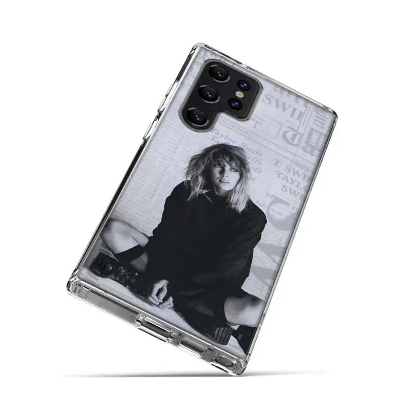 thumbnail image 1 of Funda transparente T-Taylors S-Swifts para Samsung Galaxy S21 S20 S23 FE S24 S22 Ultra Capa S10 S9 S8 Plus S10E, carcasa protectora, 1 of 5