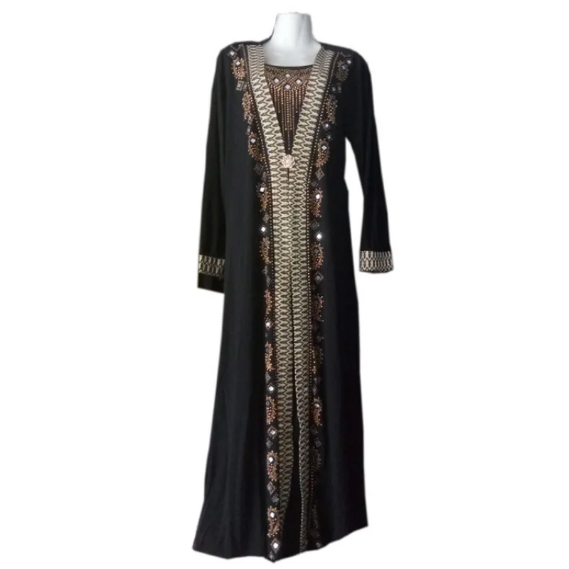 Musulman Abaya Dress Nailed Robe Femme Musulman Worship Gown African Dresses for Women for Dubai Middle East