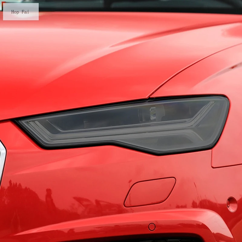 

Car Headlight Protective Film Smoked Black Front Light TPU Sticker For Audi S3 8V S4 B8 B9 S5 S6 C7 C8 S7 S8 TTS Accessories