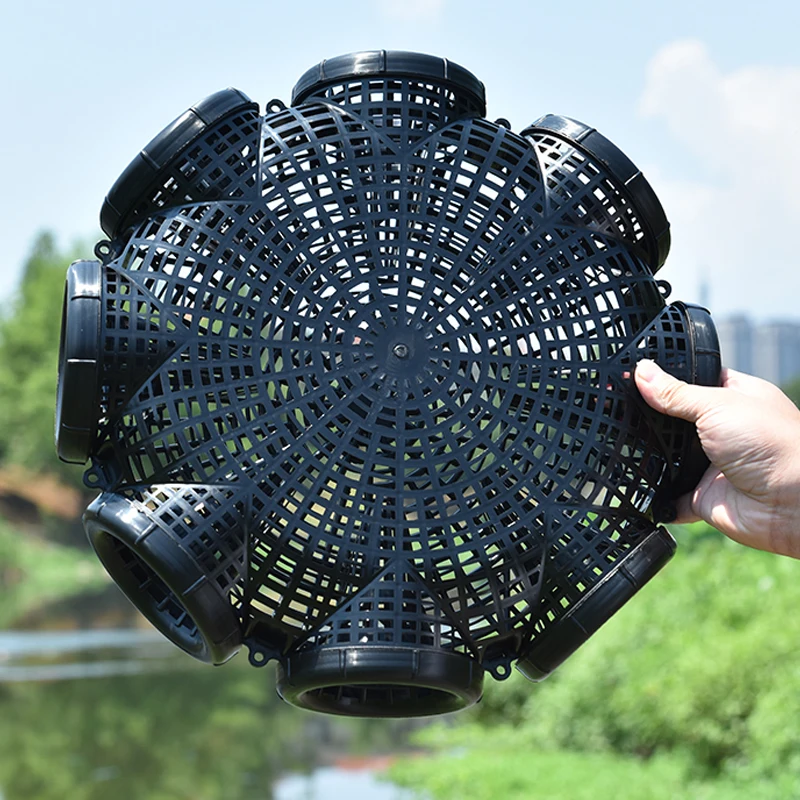 8-Hole Fishnet Cage Fish Net Finless Eel Loach Trap Fishing Pot Durable Plastic Container Mud Cage Container Fishing Trap