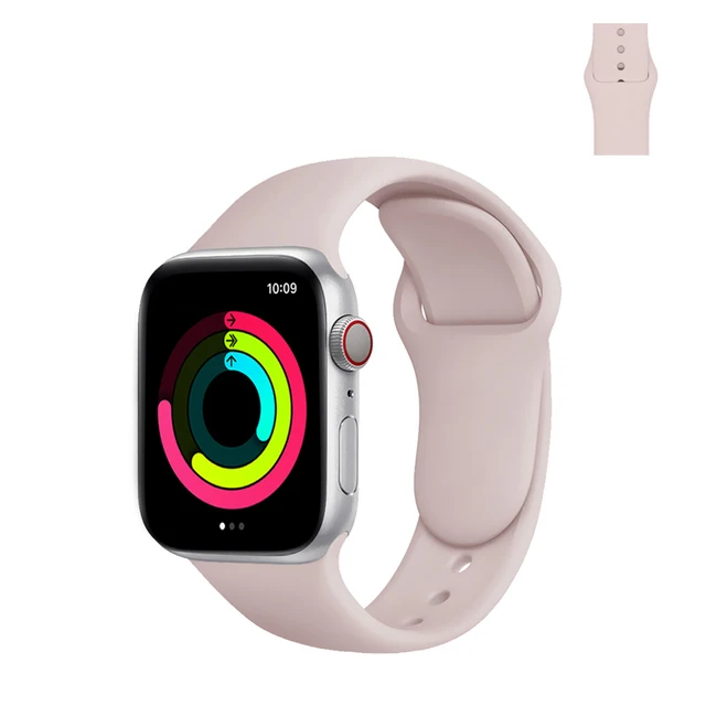 Sport Silicone Strap for Apple Watch Band 45mm 41mm 40mm 38mm Soft Bands Waterproof Wristbands for iWatch Series 7 SE6 5 4 3 2 1 25