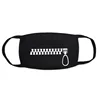 1PCS Black Bilayer Cotton Heart Anime Mouth Mask Anti Haze Dust Washable Reusable  Dustproof Mouth-muffle Winter Warm Mask 3
