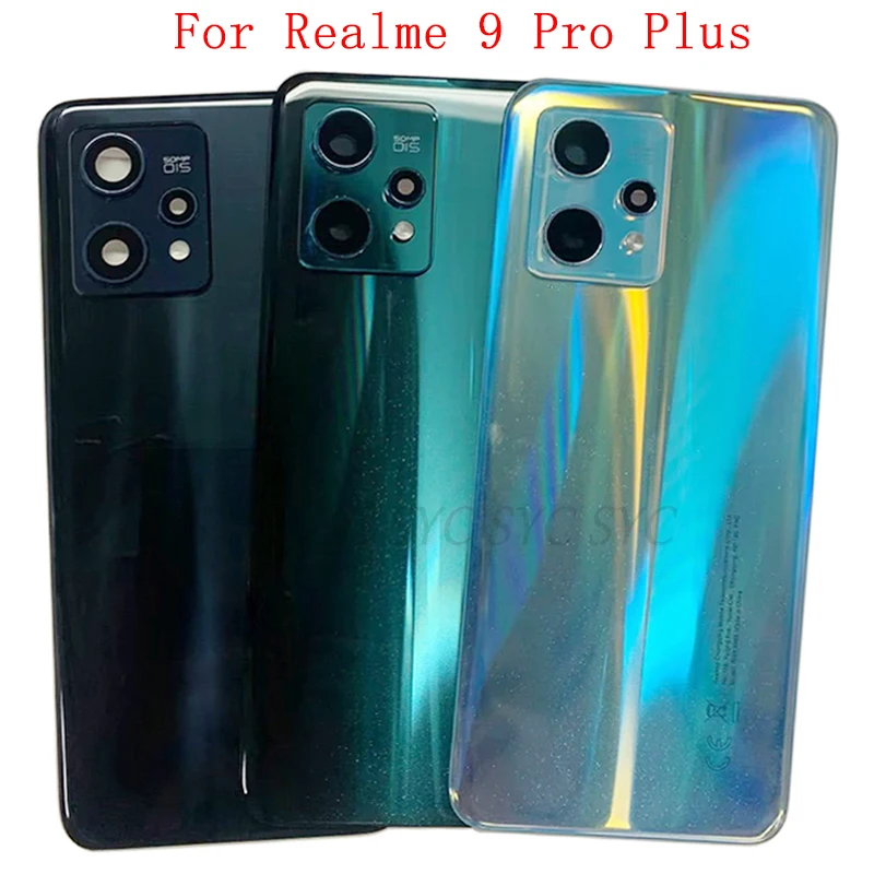 Realme 9 Pro Plus 배터리 커버 수리 부품용 뒷면 커버 후면 도어 하우..
