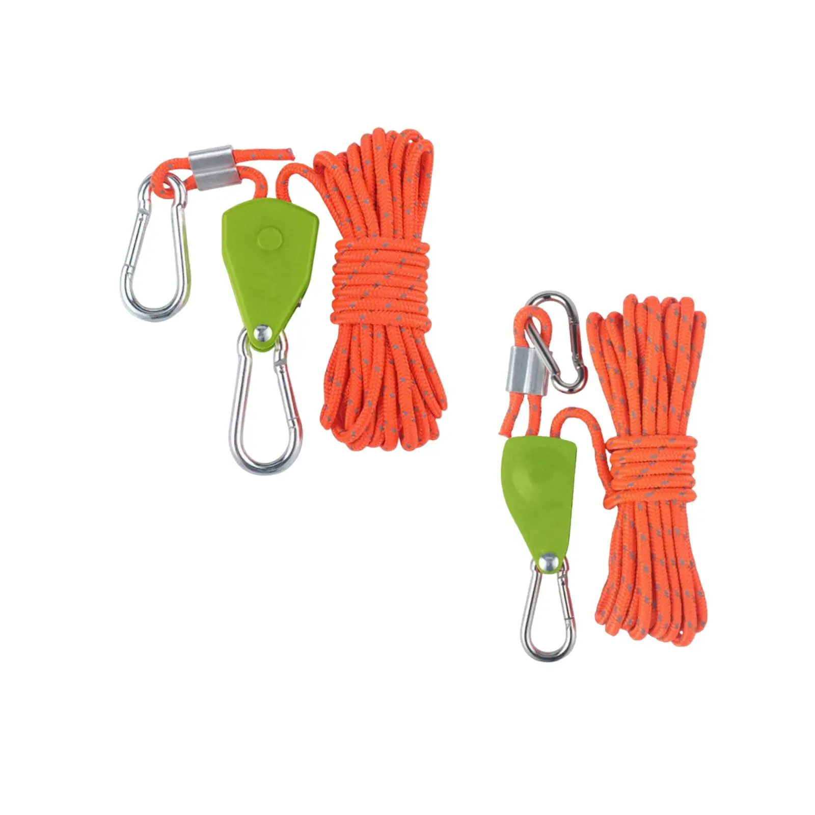 

Outdoor Camping Tent Rope w/ Ratchet Pulley Tent Guy Ropes Kayak Camping Rope Cord Guy Lines Adjuster for Tarp Canopy Shelter