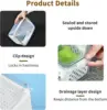 Fridge Food Storage Container Set with Lids with Strainer,Plastic Fresh Produce Saver Vegetable Fruit Meat Organizer 4