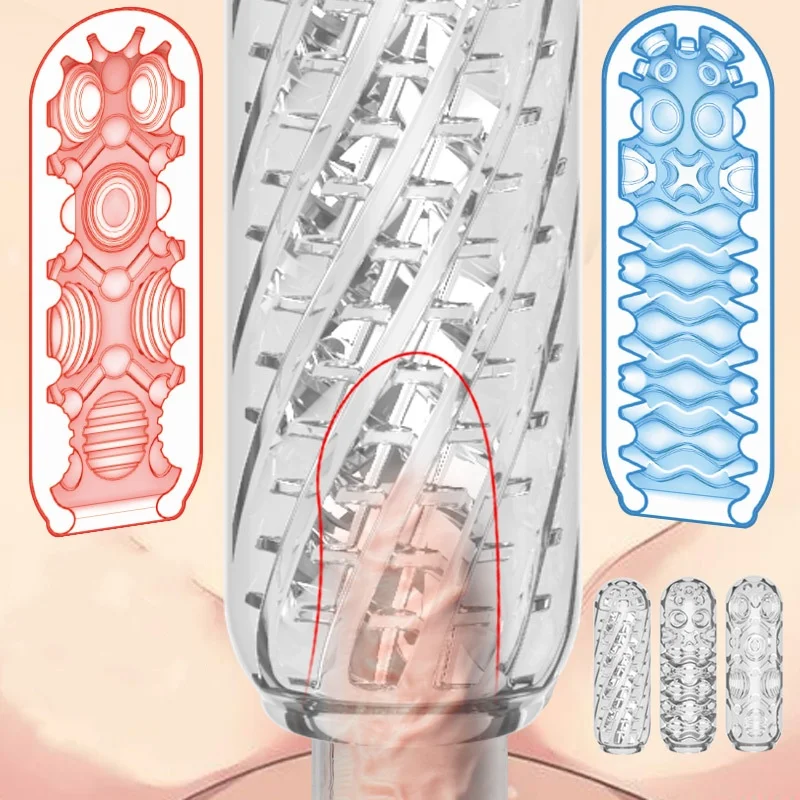 Male Masturbator Male Masturbator Cup Soft Pussy Sex Toys Transparent Vagina Adult Endurance Exercise Adult supplies Vacuum Pocket Cup for Men
