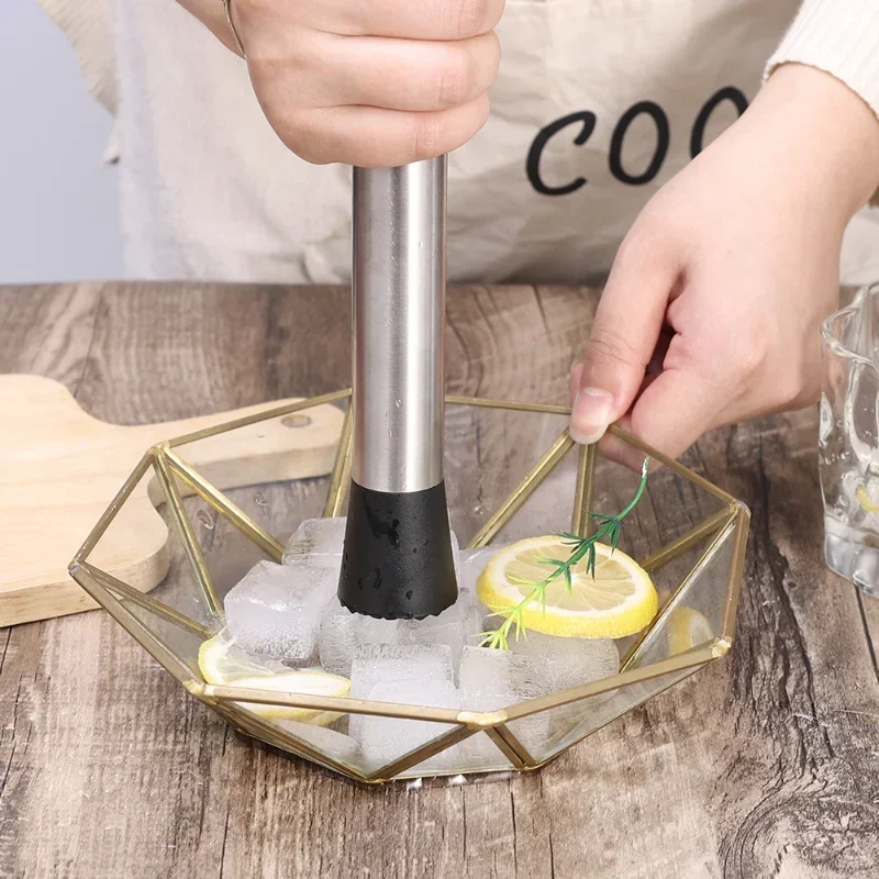 Stainless Steel Crushed Ice Hammer Multifunctional Popsicle Sticks Cocktail Swizzle Stick Fruit Lemon Muddle Pestle Bar Tools bar tools