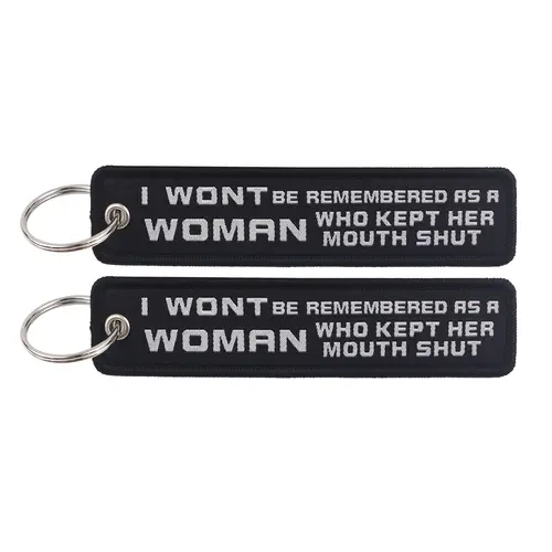 1pcs Computer Pop-up Window Quotes Embroidered Keys Tag Keychains For Motorcycles Backpack Fashion Key Ring Accessories Gifts - Image 9