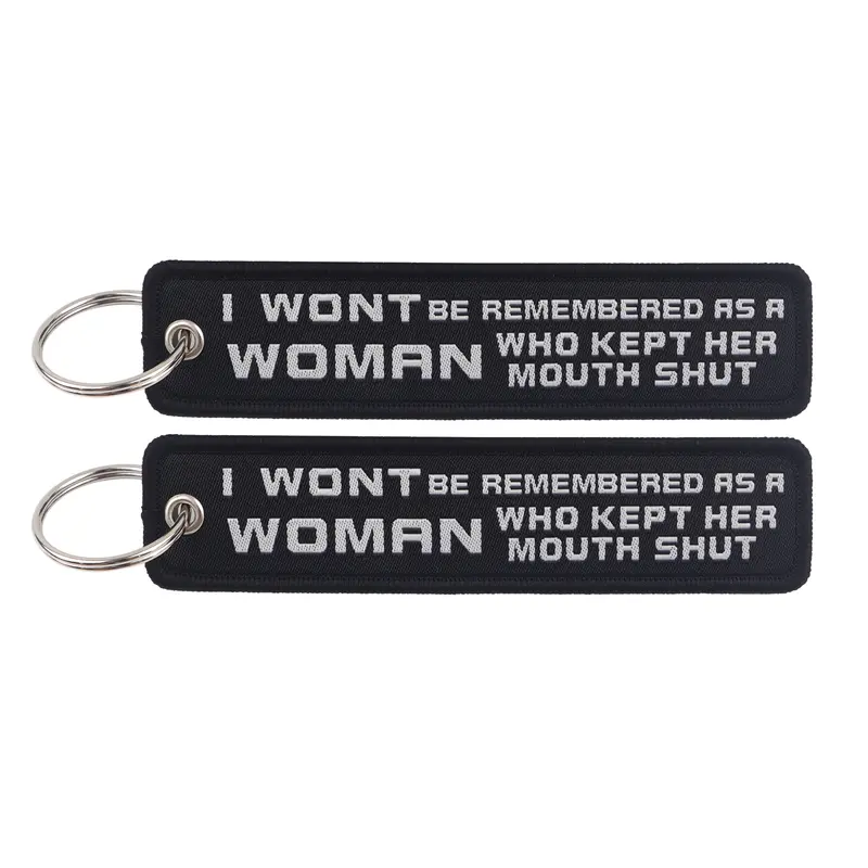 1pcs Computer Pop-up Window Quotes Embroidered Keys Tag Keychains For Motorcycles Backpack Fashion Key Ring Accessories Gifts - Image 9