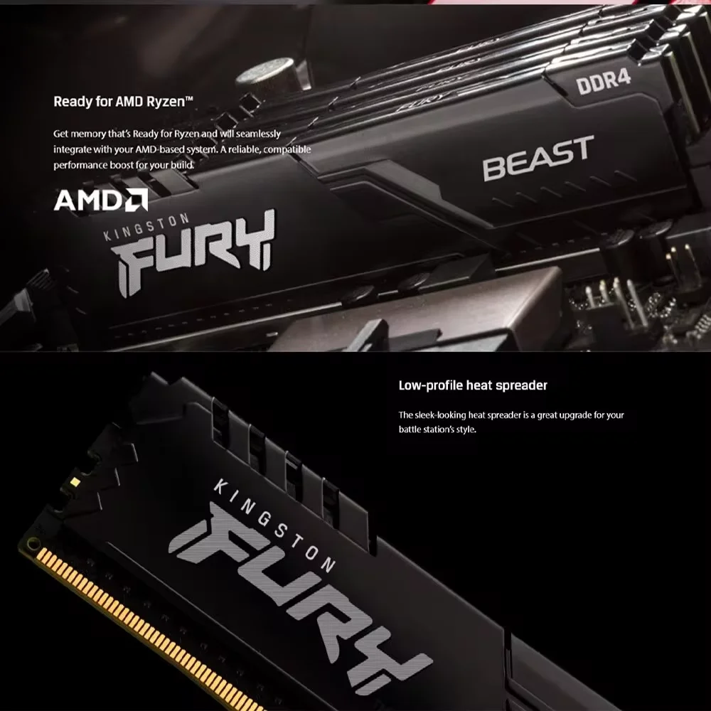 Kingston FURY Beast DDR4 4GB 8GB 16GB 32GB 2400 2666 2933