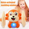 Baby Funny Voice Control Rolling Little Monkey Toy Walking Singing Brain Game Crawling Electric Toys for Kids Toys Gifts 1