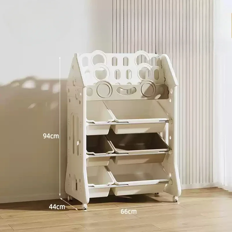 Living Room Open Bookcase Floor Type Trapezoid Kids Children Shelf Display Rack Multi-Layer Kitchen Mensola Organizer Furniture