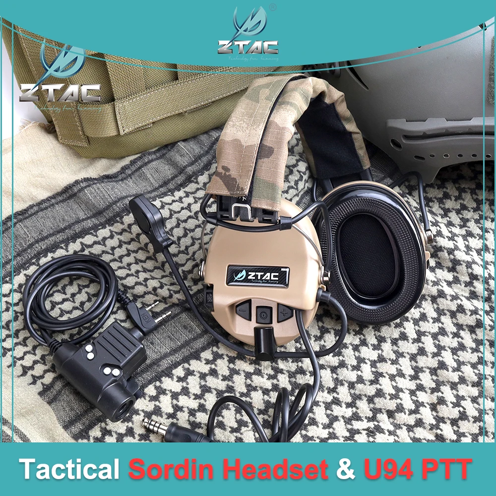 Z-TAC Sordin タクティカル ヘッドセット ノイズリダクション & U94
