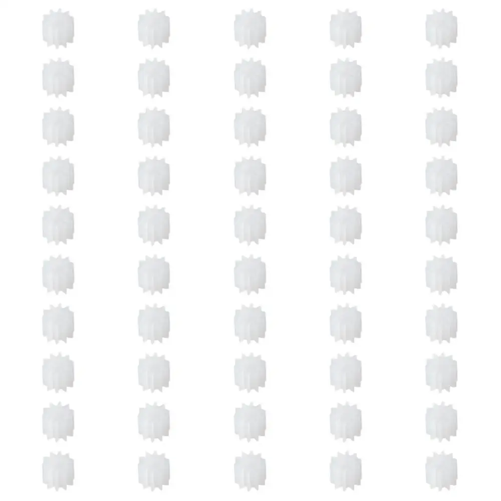 50Pcs 유용한 화이트 감속 기어 10 톱니 모델 102A 모터 변속기 플라스틱 웜 기어 RC 자동차 로봇