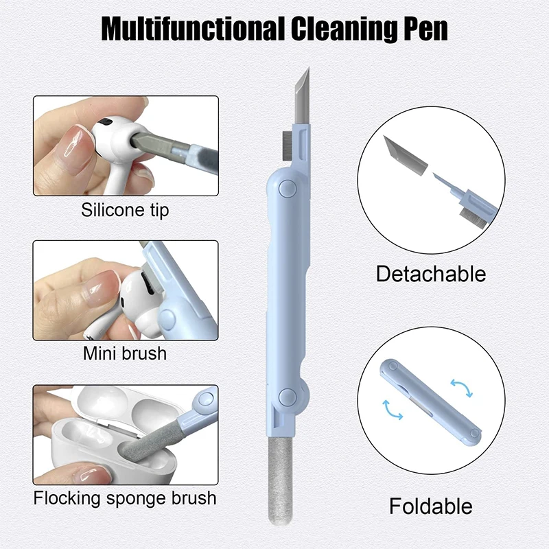7-in-1 Keyboard Cleaning Kits Airpods Cleaner Headset Cleaner Pen Laptop Screen Cleaning Bluetooth Earphones Cleaning Kit 3
