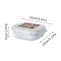 Conteneur de stockage des aliments, boîte de conservation des fruits et du riz, four à micro-ondes, réfrigérateur et congélateur sûr, boîte de conservation des frais pour la cuisine 6
