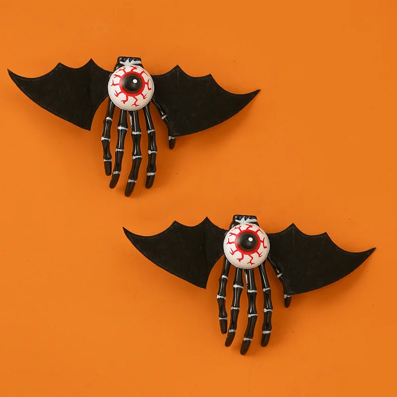 

Halloween Hairpin Girls' Personalized Trendy Hairpin Bat/Eye Decoration Forehead Clip Hair Accessories Hair Clip for Women
