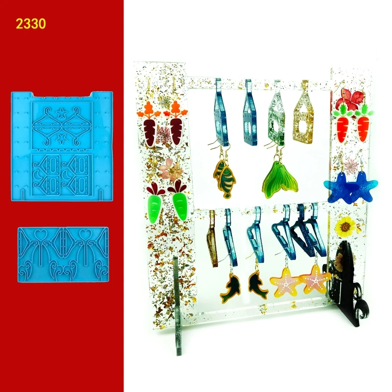 Drop Molds Diy Earrings Display Storage Rack Jewelry Hanger Silicone Mold