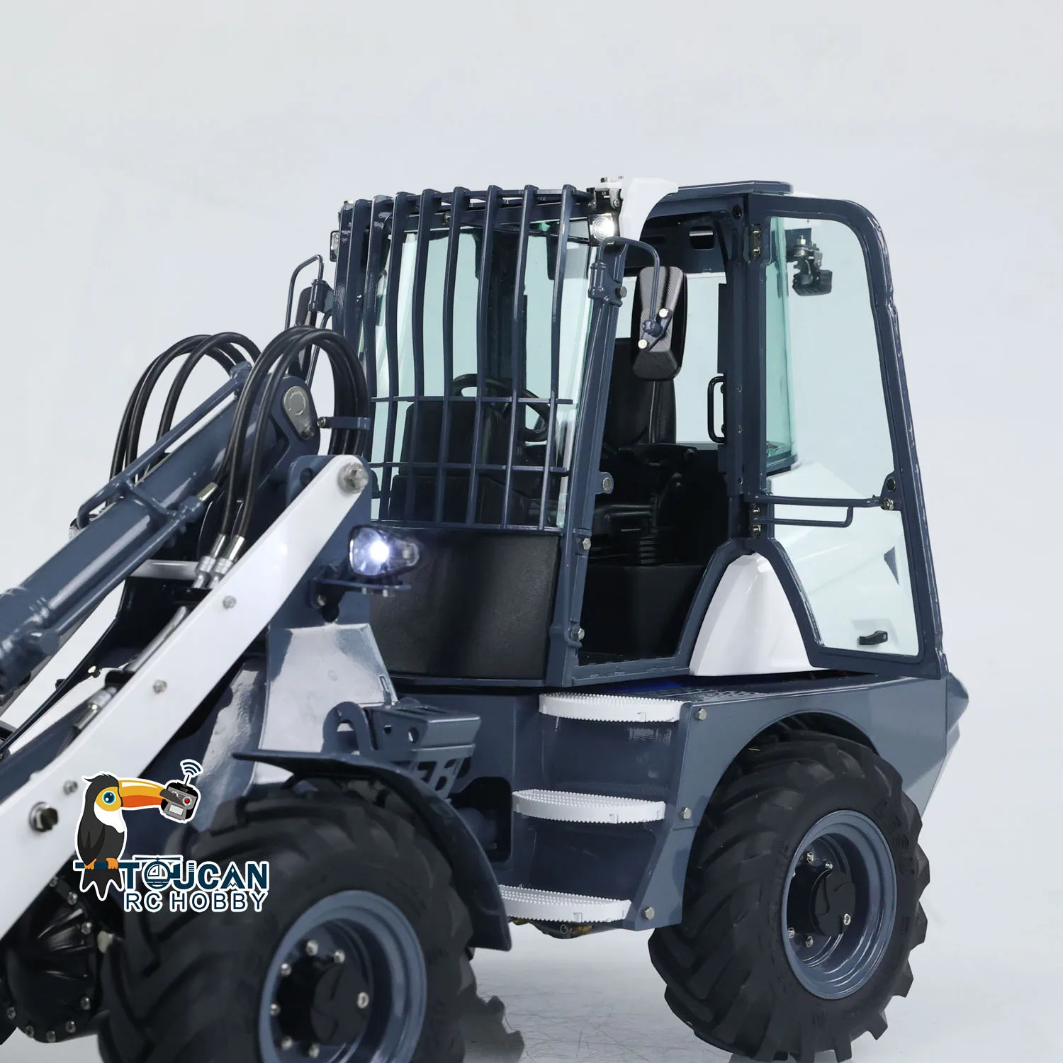 LESU 1/14 AOUE MCL8 RC Hydraulic Wheeled Loader Metal 4x4 Painted Finished Remote Control Vehicles with Sound Light Toys Model 5