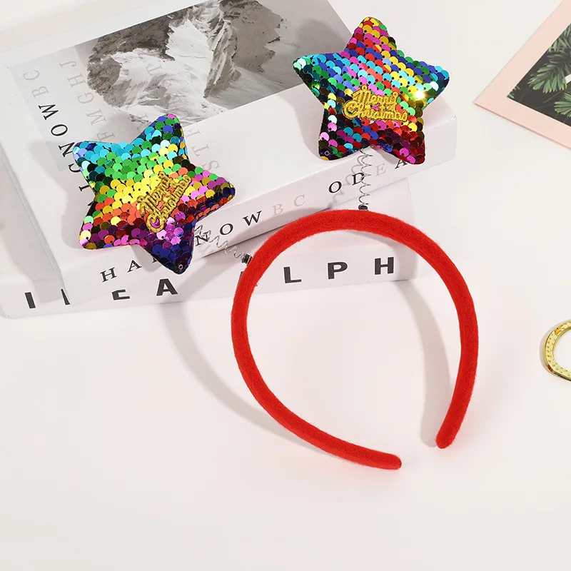 Christmas Festival Bow Hairpin Cute Fabric Hat Side Clip Side Bangs Hair Accessory Hairpin，Christmas hair clip