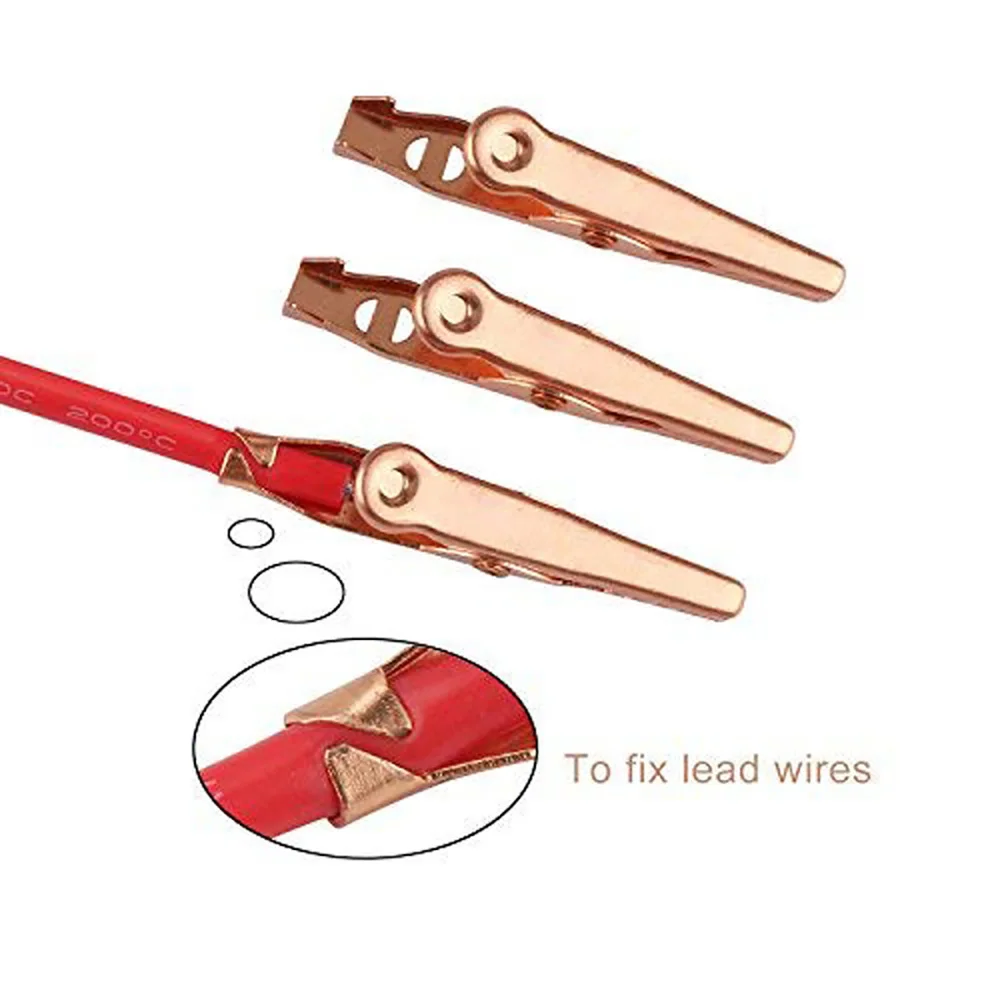 28MM Metal Alligator Clip G98 Crocodile Electrical Clamp Testing Probe Meter with Plastic Boot Car Auto Battery 20pcs alligator clips electric test clamp