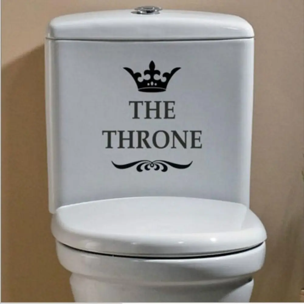 Crown Crown Toilet Sticker Impermeabile 3D Toilet Door Stickers Autoadesivo Wc Sign Bagno Pittura Decorativa Art Murals