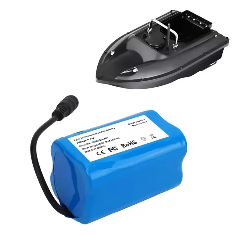 2025 7.4V 19800mAh lithium battery For T188 T888 2011-5 V007 C18 H18 So on Remote Control RC Fishing Bait Boat Parts +charger 2