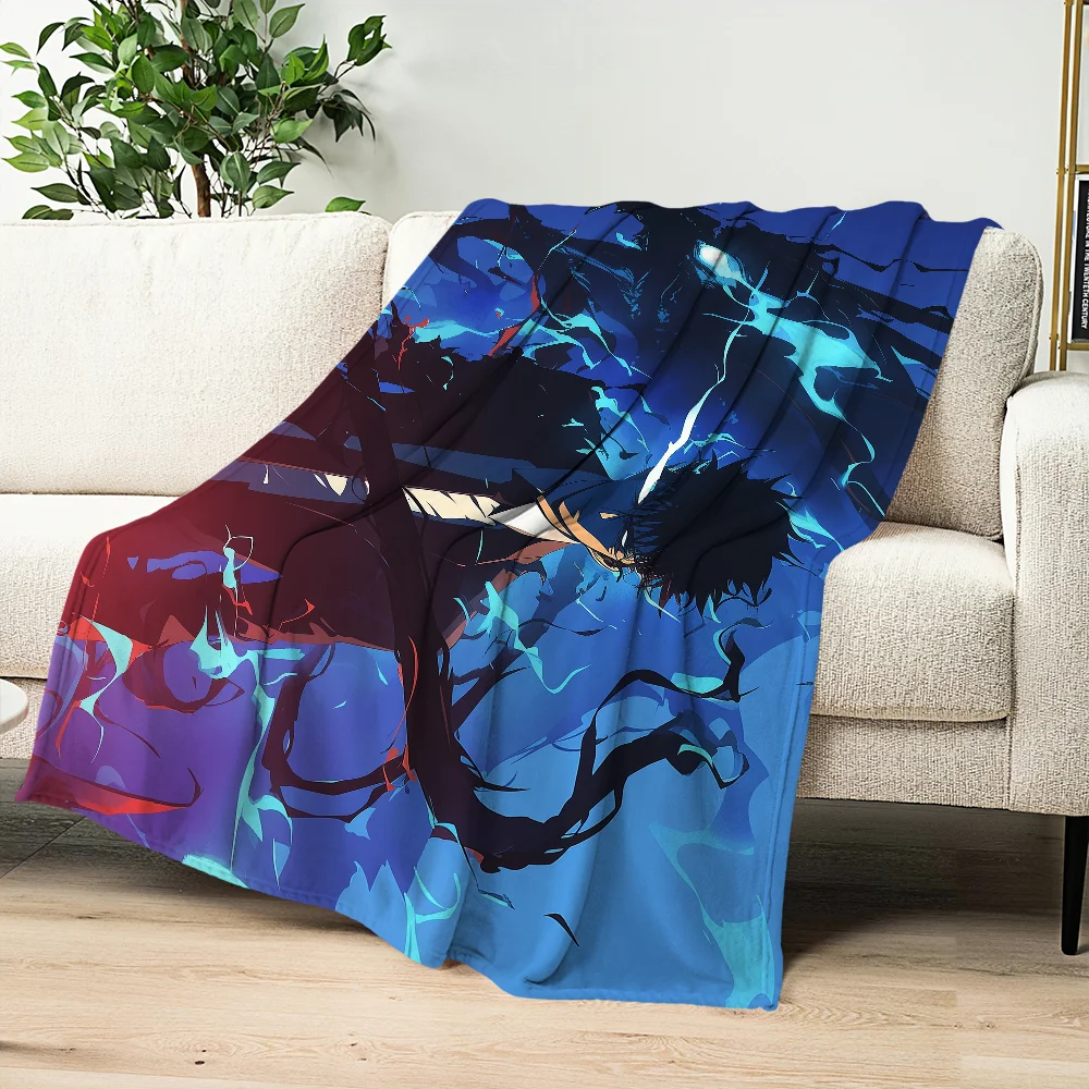 Anime S-Solo L-Leveling Printed comfortable and soft sofa, living room bed, bedroom blanket suitable for travel and gifts 5